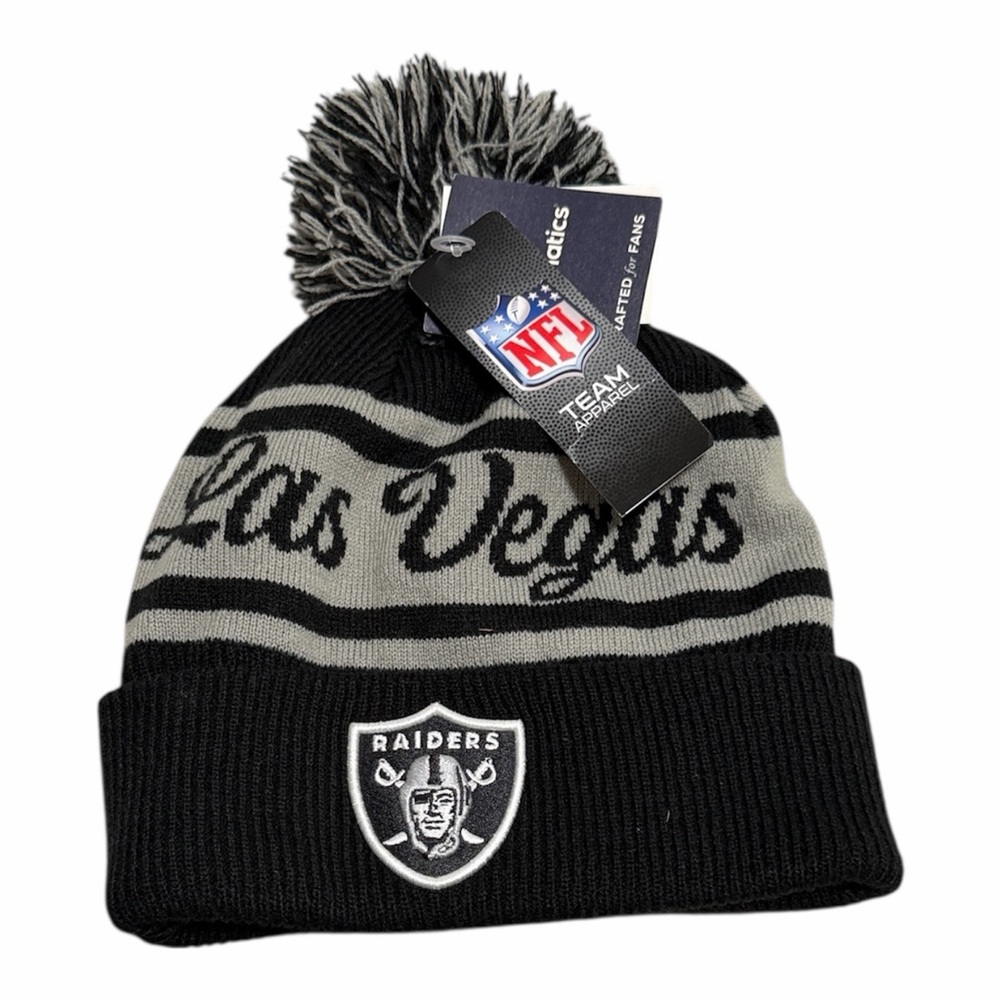 Fanatics NFL Las Vegas Raiders Beanie Black and Gray one size unisex